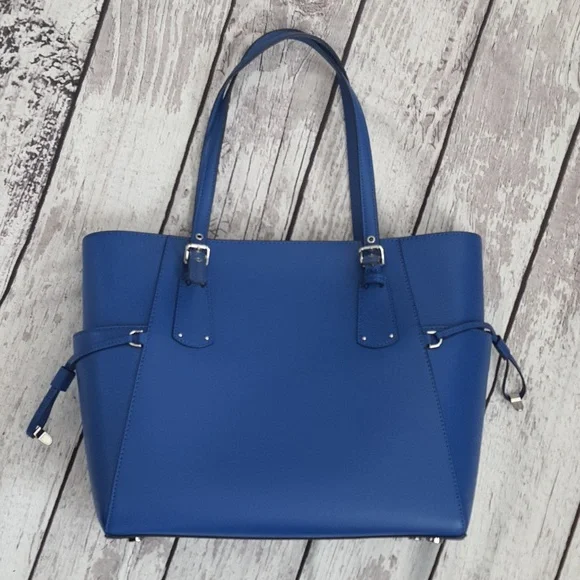 NWT Michael Kors Jet Set Large Saffiano Leather Tote Bag – Royal Blue - Picture 2 of 9